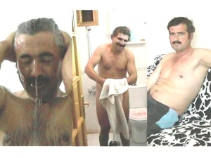 Shower-video-2 - three Naked Turkish Men taking a shower. (id1009)
