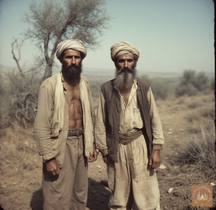 AI - Ai P****oseries 0002 - Lonely Shepherds on the dry Landscape. Part 1.
