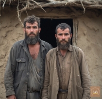 Ai - P****oseries 0005 - Village Turks in front of Mud Hut.