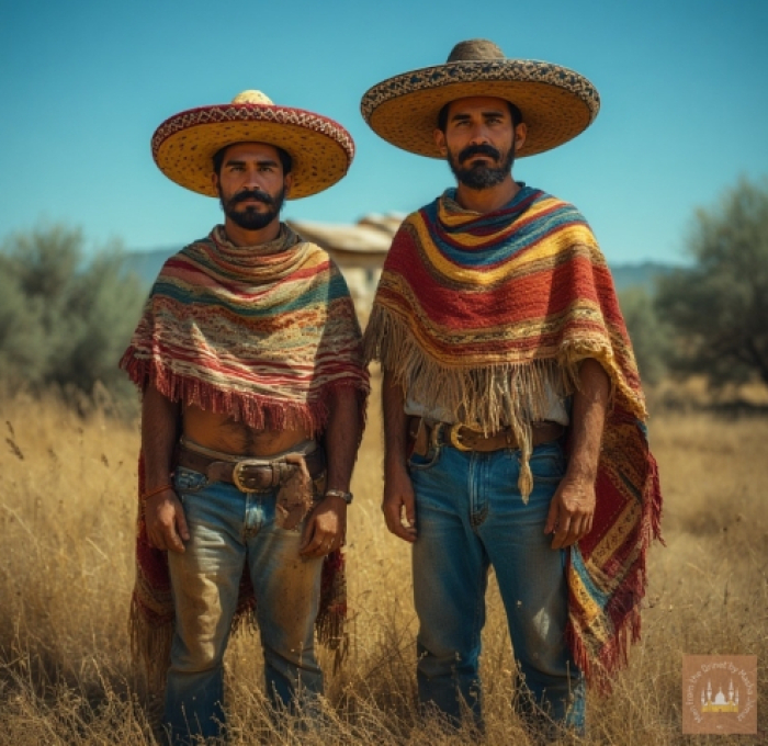 AI - P****o Series 032 - Naked Mexican Men in the Steppe. Part1