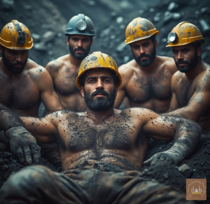 AI - P****o Series 037 - Kurdish Men work naked in Coal Mining. Part1