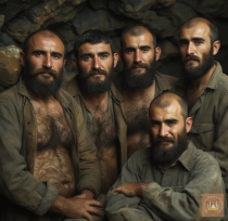 AI - P****o Series 038 - Kurdish Men work naked in Coal Mining. Part2
