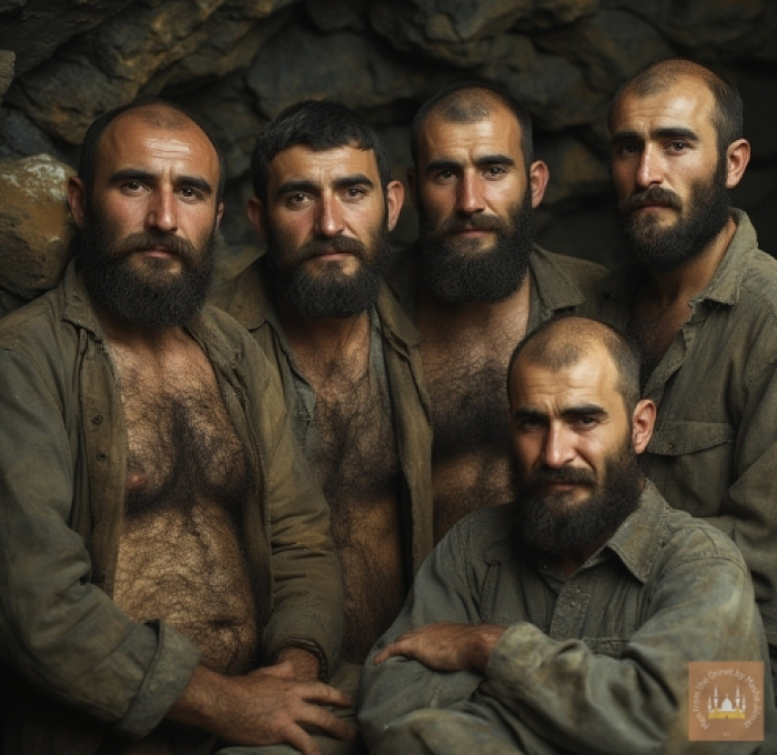AI - P****o Series 038 - Kurdish Men work naked in Coal Mining. Part2