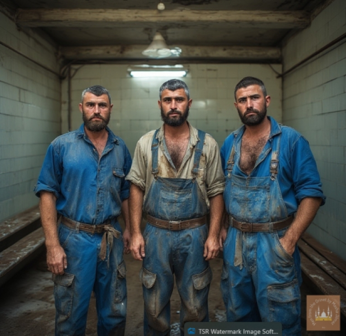 AI P****o Series 047 - Turkish Kurdish Factory Workers taking a shower Part1