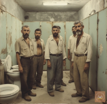 AI P****o Series 050 - Kurdish Men meet in an dirty Anatolian Toilet. Par1
