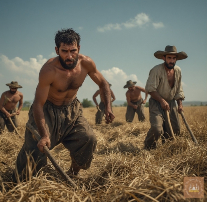 AI P****o Series 055 - East Anatolian Farmers in a Grain Field. Part2