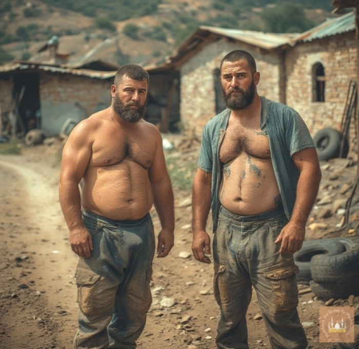 AI - P****o Series 066 - Turkish Workers in a car tire workshop. Part1