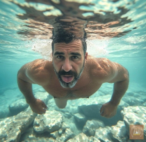 AI - P****o Series 071 - Turks swim and dive naked in Pammukkale. Part2