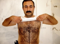 Hasan B - a Hairy Kurdish Man with a very erotic Face strips naked. (id195)