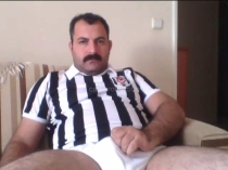 Suman - a real Naked Turkish **** as a Football Fan jerks off in a Webcam Turkish **** Video. (id1174)