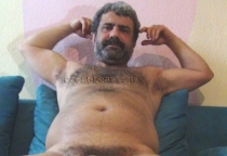 Selahattin - a sexy Naked Hairy Turkish Man with a sexy Face with a big Dick. (id1348)
