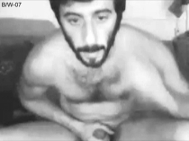 B / W-07 - a naked kurdish man shows his butt in the dog position...