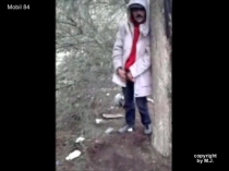 Mobil-84 - an Older Turkish Farmer jerking in the Forest in a Webcam Turkish **** Video. (id1482)