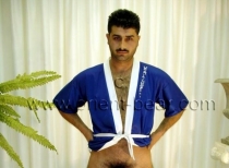 Turgut - a young Naked Hairy Turk shows his perfect hairy Apple Ass in Doggy Position. (id1527)