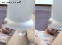 No-name-no-face-033 - a Naked Turkish Man lies and jerks in the bathtub and has a **** in his ass. (id1603)