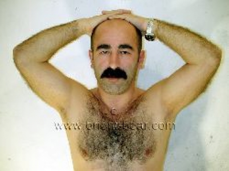 Hueseyin - a very Hairy Turkish **** as Prisoner with Handcuffs jerks naked in his Cell. (id2)