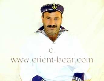 Burak - a Naked Turkish Sailor with a strongly hairy Body and a totally shaved ****. (id393)