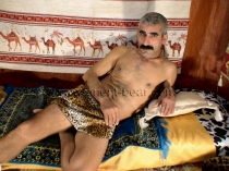 Ismael M. - a sexy Naked Kurdish Man with a big hairy **** lies in the Tent and has an intense ****. (id460)