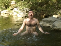 Sefer - a Naked Turkish **** bathes in a small River to see in a **** outdoor Turkish **** Video. (Id541)