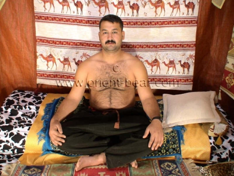 Cengiz - a young naked Hairy Turkish **** plays a pasha in a Bedouin tent seen in a Turkish **** video. (id543)