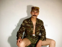 Mert - a Naked Kurdish Man in army Uniform with a very big ****. (id771)