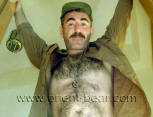 Sefer - a Hairy Turkish **** as Turkish Soldier wanks half naked in a Oldy Turkish **** Video. (id820)