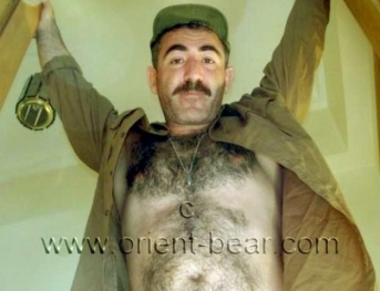 Sefer - a Hairy Turkish **** as Turkish Soldier wanks half naked in a Oldy Turkish **** Video. (id820)